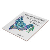 Farbenfrohe Taube mit Verse über Frieden (Matthew  Fliese (Seite)