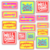 Farbenfrohe Teacher Rewards-Aufkleber Aufkleber (Vorderseite)