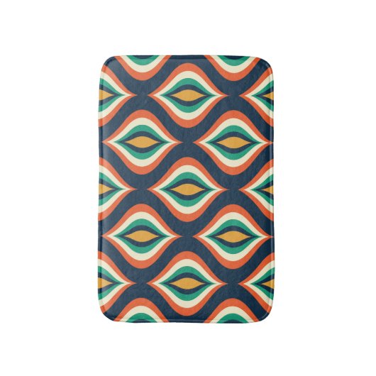 Farbenfrohe Teardrops Modernes geometrisches Muste Badematte (Vorderseite Vertikal)