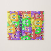 Farbenfrohe Teddy Bears Dekorative Jigsaw Puzzle (Horizontal)