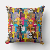 Farbenfrohe Teddybären mit vielen Berufen Kissen (Vorderseite)