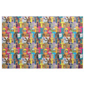 Farbenfrohe Teddybären mit vielen Berufen Stoff (Fat Quarter (45,7 x 55,9 cm))