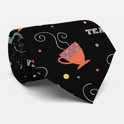 Farbenfrohe Teebecher im Winterdesign Krawatte (Gerollt)