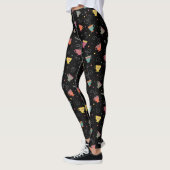 Farbenfrohe Teebecher im Winterdesign Leggings (Links)