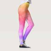 Farbenfrohe teilweise bewölkte Sky Abstrakte Fotog Leggings (Rechts)