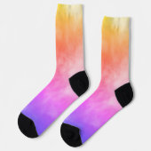 Farbenfrohe teilweise bewölkte Sky Abstrakte Fotog Socken (Linkes Detail)