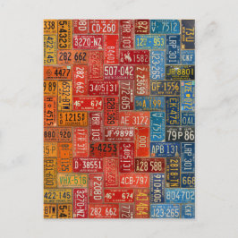 Farbenfrohe Teller aus allen 50 Staaten Postkarte