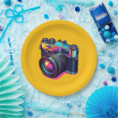 Farbenfrohe Teller aus Kamerapapapier! (Party)