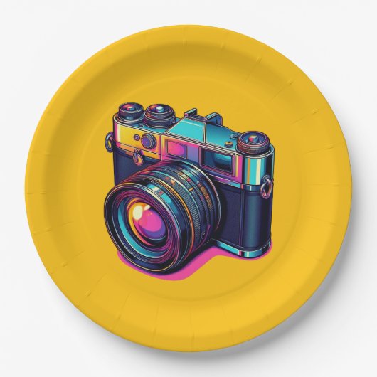 Farbenfrohe Teller aus Kamerapapapier! (Vorderseite)