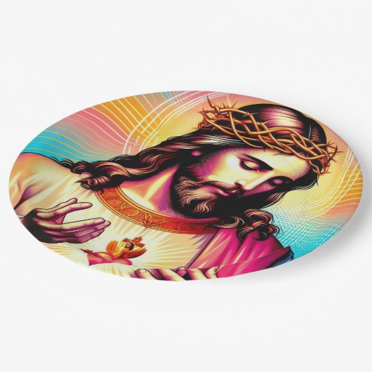 Farbenfrohe Teller aus Papierleder! (Schrägansicht)