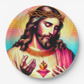 Farbenfrohe Teller aus Papierleder! (Vorderseite)