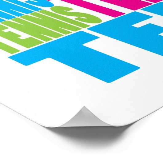Farbenfrohe Tennis Poster (Ecke)
