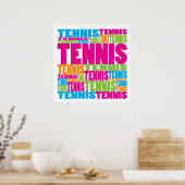 Farbenfrohe Tennis Poster (Küche)