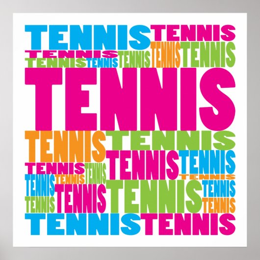Farbenfrohe Tennis Poster (Vorne)