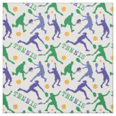 Farbenfrohe Tennis-Silhouetten1 anpassbar Stoff (Muster)