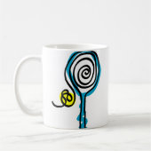 Farbenfrohe Tennis Spiralope Kaffeetasse (Links)
