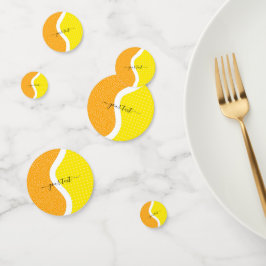Farbenfrohe Tennisball Custom Text Kids Party Spaß Konfetti