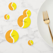 Farbenfrohe Tennisball Custom Text Kids Party Spaß Konfetti (Gruppe)