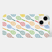 Farbenfrohe Tennisschläger Case-Mate iPhone Hülle (Rückseite (Horizontal))