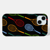 Farbenfrohe Tennisschläger Case-Mate iPhone Hülle (Rückseite (Horizontal))