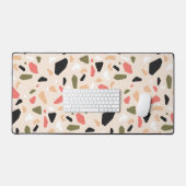 Farbenfrohe Terrazzo Formen Muster Schreibtischunterlage (Tastatur & Maus)