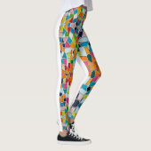 Farbenfrohe Terrazzo Mosaik Leggings (Rechts)