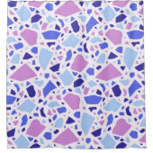 Farbenfrohe Terrazzo Muster Duschvorhang (Vorderseite)