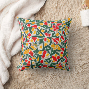 Farbenfrohe Terrazzo Muster Kissen