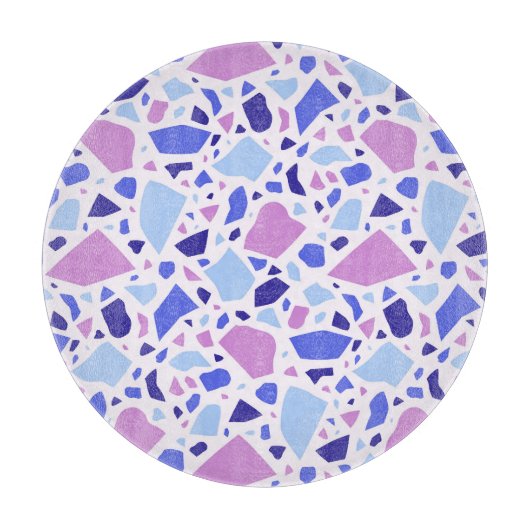 Farbenfrohe Terrazzo Muster Schneidebrett (Vorderseite)