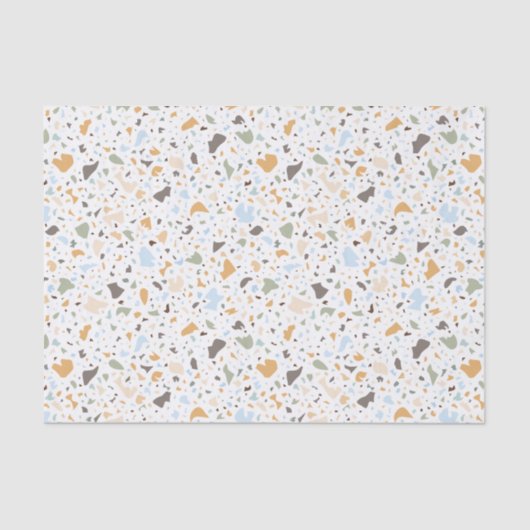 Farbenfrohe Terrazzo Muster Seidenpapier (Vorderseite)