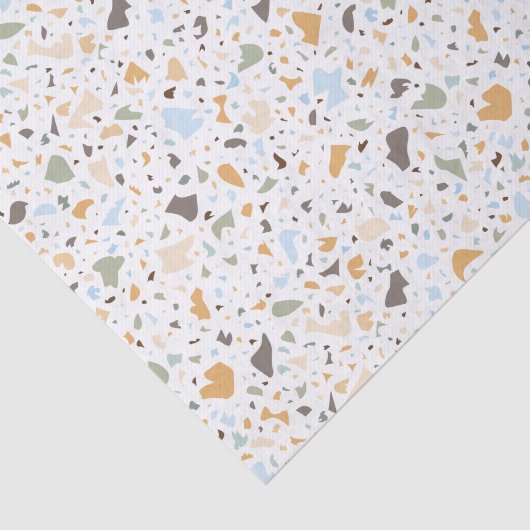 Farbenfrohe Terrazzo Muster Seidenpapier (Ausschnitt)