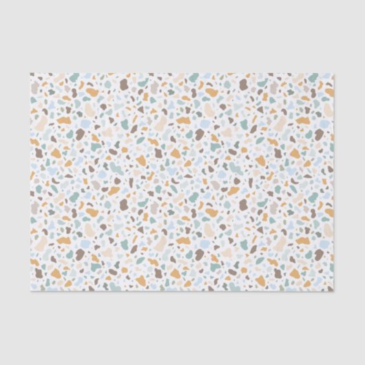 Farbenfrohe Terrazzo Muster Seidenpapier (Vorderseite)