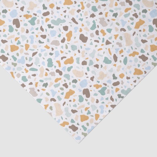 Farbenfrohe Terrazzo Muster Seidenpapier (Ausschnitt)