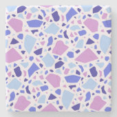 Farbenfrohe Terrazzo Muster Steinuntersetzer (Vorderseite)