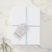 Farbenfrohe Terrazzo Muster Urlaub Geschenkanhänger (Mit Garn)