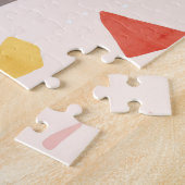 Farbenfrohe Terrazzo: nahtlose Felsfragmente. Puzzle (Seite)