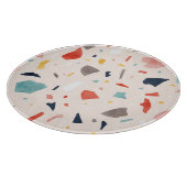 Farbenfrohe Terrazzo: nahtlose Felsfragmente. Schneidebrett (Ecke)