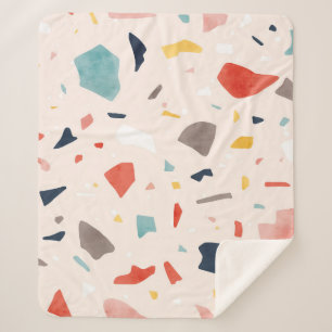 Farbenfrohe Terrazzo: nahtlose Felsfragmente. Sherpadecke