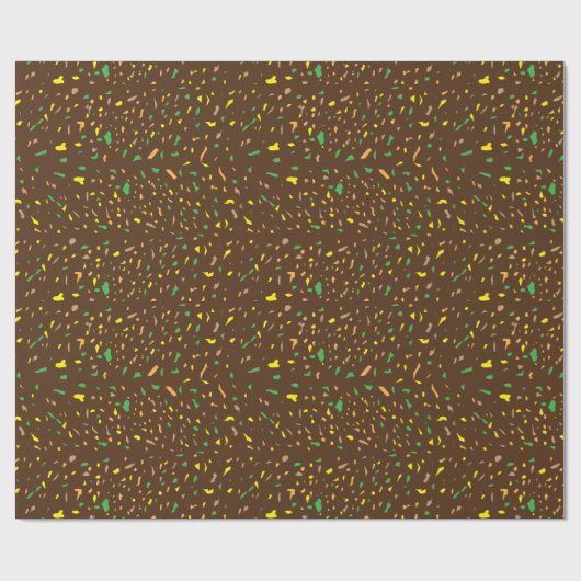Farbenfrohe Terrazzo Pieces Geschenkpapier (Flach)