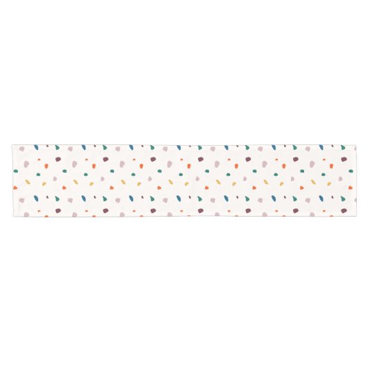 Farbenfrohe Terrazzo Print Fun Table Runner Kurzer Tischläufer (Horizontal)