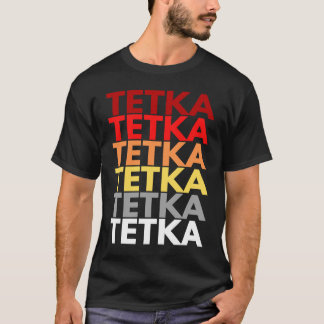 Farbenfrohe Tetka in Kroatische Tante in Kroatisch T-Shirt