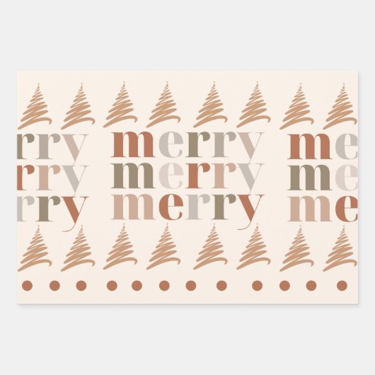 Farbenfrohe Text Muster Weihnachtsbaumgeschenk Geschenkpapier Set (Vorderseite 2)
