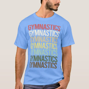 Farbenfrohe Textgymnastik Gymnast T-Shirt