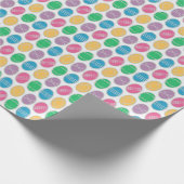 Farbenfrohe Textile Ostereier Muster Geschenkpapier (Ecke)