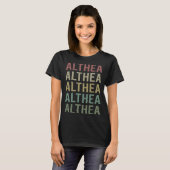 Farbenfrohe Textkunst - Name Althea T-Shirt (Vorne ganz)