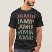 Farbenfrohe Textkunst - Name Jamir T-Shirt (Vorderseite)