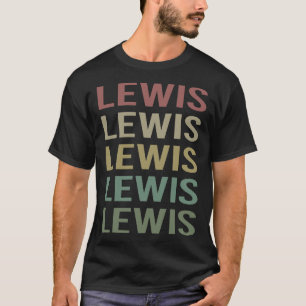 Farbenfrohe Textkunst - Name Lewis T-Shirt