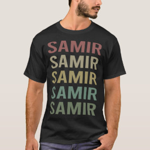 Farbenfrohe Textkunst - Name Samir T-Shirt
