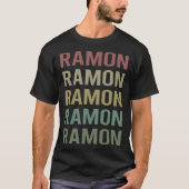 Farbenfrohe Textkunst - Ramon Name T-Shirt (Vorderseite)