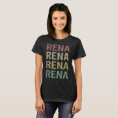 Farbenfrohe Textkunst - Rena Name T-Shirt (Vorne ganz)